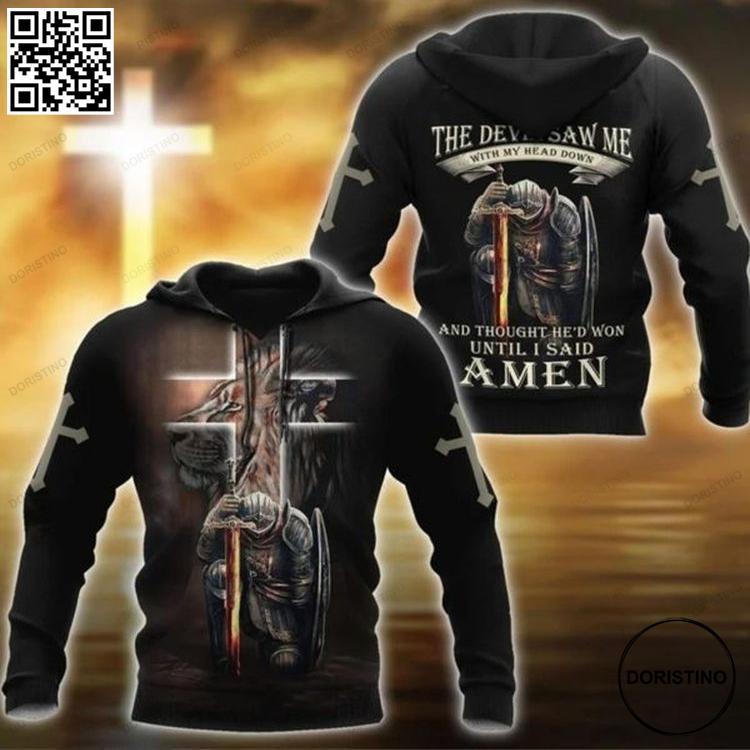 A Warrior Of Christ I Said Amen Jesus Awesome 3D Hoodie A Warrior Of Christ I Said Amen Jesus Awesome 3D Hoodie