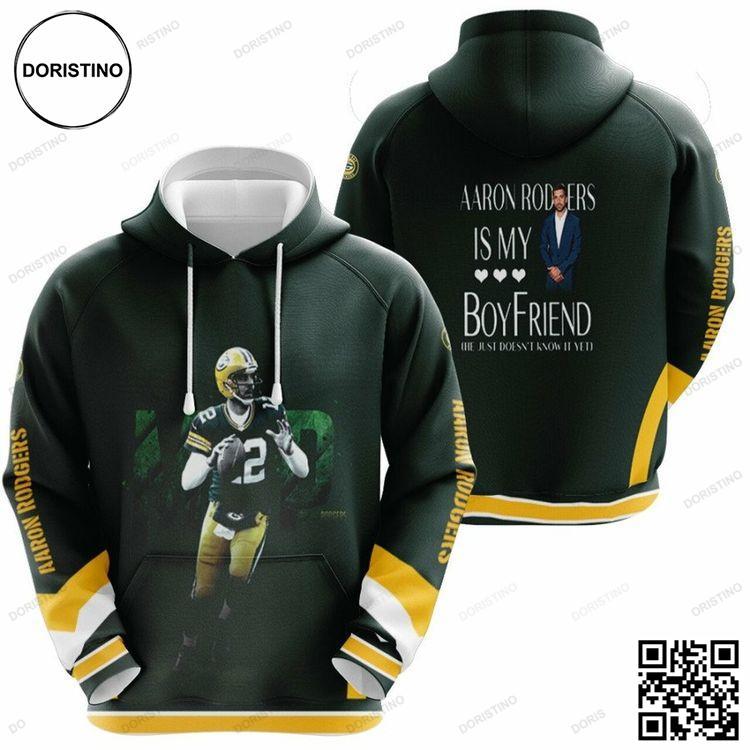 Aaron Rodgers Is My Boyfriend Green Bay Packers Nfl Black 3d Hoodie Aaron Rodgers Is My Boyfriend Green Bay Packers Nfl Black 3d Hoodie