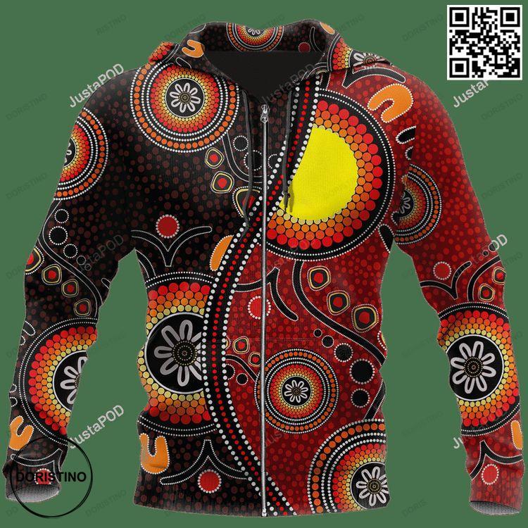 Aboriginal Dot Art Circles 3d All Over Print Hoodie Aboriginal Dot Art Circles 3d All Over Print Hoodie