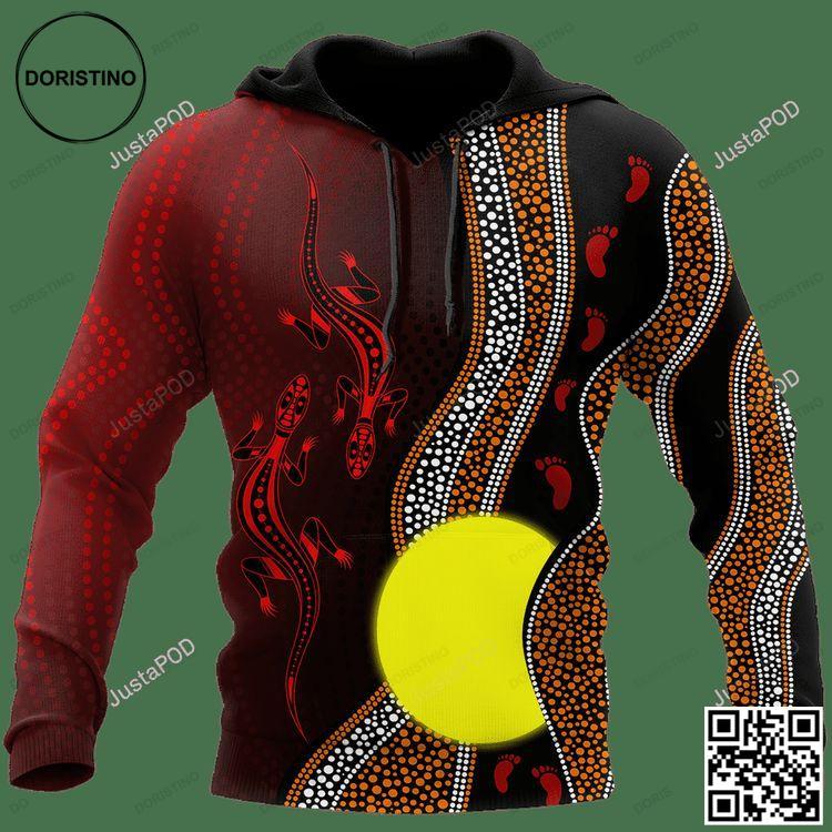 Aboriginal Dot Art Sun And Lizard 3d Limited Edition 3D Hoodie Aboriginal Dot Art Sun And Lizard 3d Limited Edition 3D Hoodie