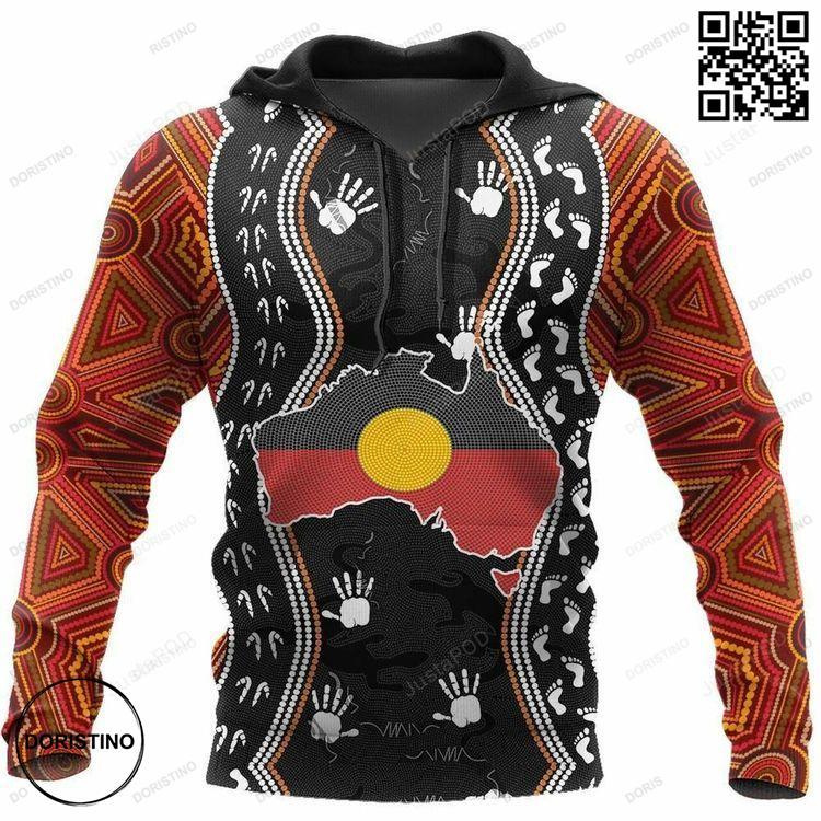 Aboriginal Flag Handprint 3d Awesome 3D Hoodie Aboriginal Flag Handprint 3d Awesome 3D Hoodie