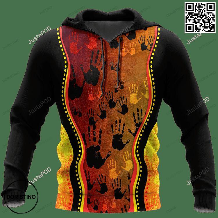 Aboriginal Handprint Patterns 3d Limited Edition 3D Hoodie Aboriginal Handprint Patterns 3d Limited Edition 3D Hoodie