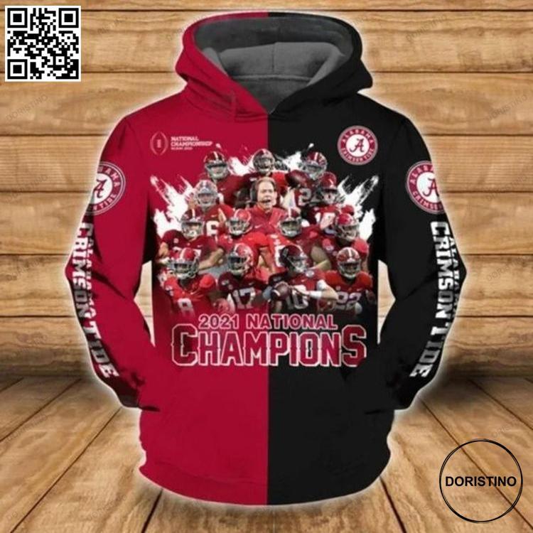Alabama Crimson Tide Nfl Gift For Fan 2021 Champion 3D Hoodie Alabama Crimson Tide Nfl Gift For Fan 2021 Champion 3D Hoodie