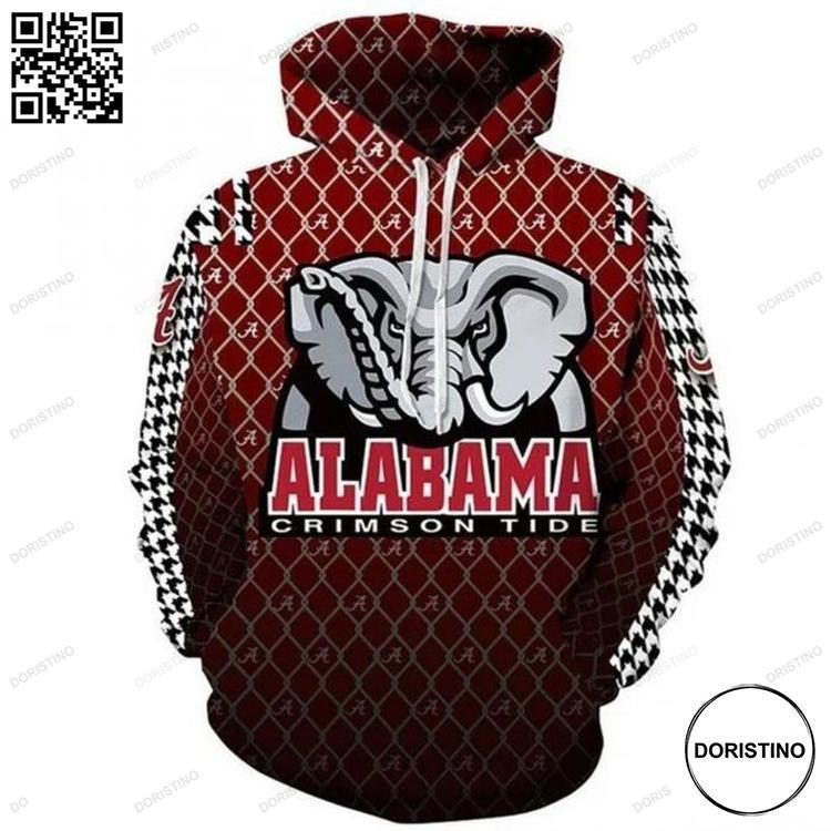 Alabama Crimson Tide Seamless Logo 3D Hoodie Alabama Crimson Tide Seamless Logo 3D Hoodie