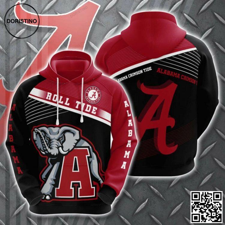 Alabama Crimson Tide Black And Red Limited Edition 3D Hoodie Alabama Crimson Tide Black And Red Limited Edition 3D Hoodie