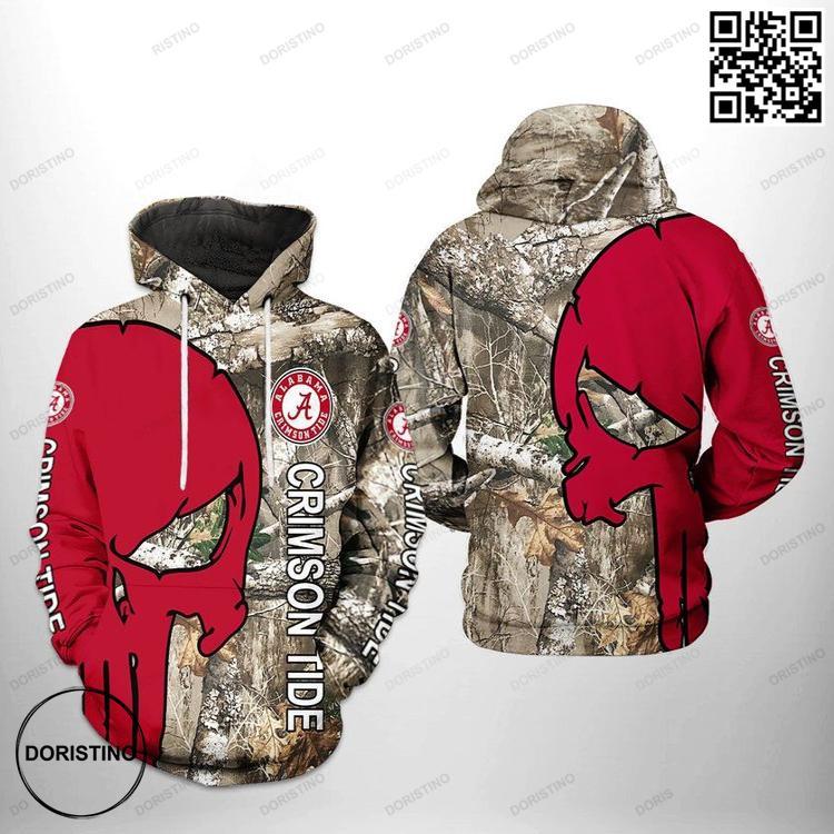 Alabama Crimson Tide Ncaa Camo Veteran Hunting 3D Hoodie Alabama Crimson Tide Ncaa Camo Veteran Hunting 3D Hoodie