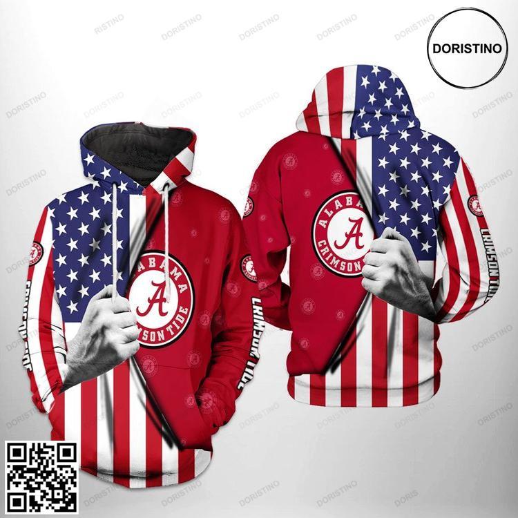 Alabama Crimson Tide Ncaa Us Flag Awesome 3D Hoodie Alabama Crimson Tide Ncaa Us Flag Awesome 3D Hoodie