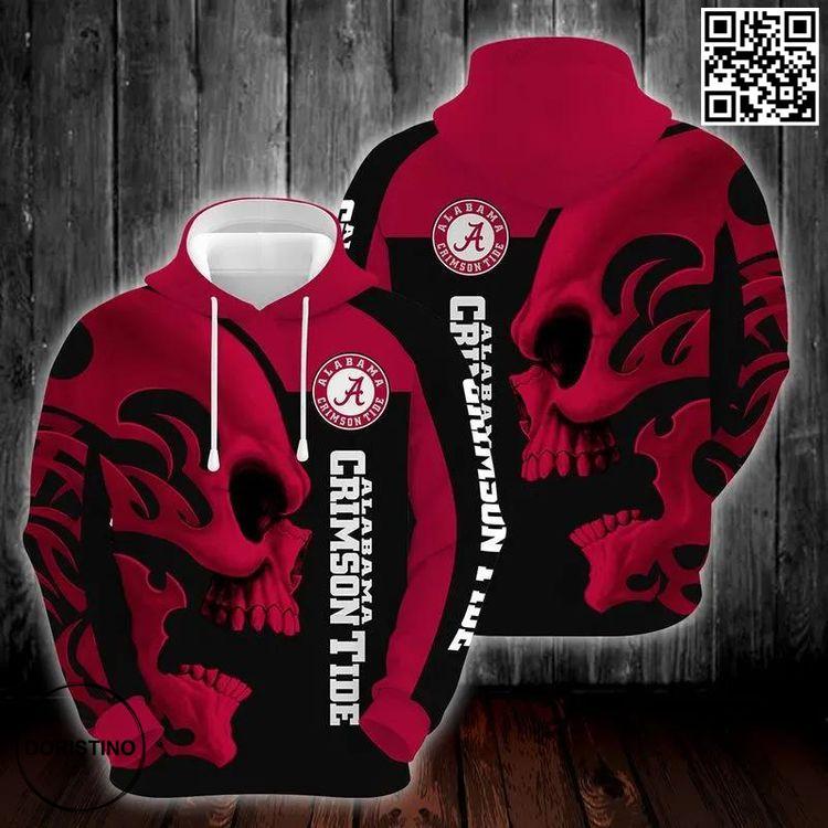 Alabama Crimson Tide Skull Gifts For Fans Limited Edition 3D Hoodie Alabama Crimson Tide Skull Gifts For Fans Limited Edition 3D Hoodie
