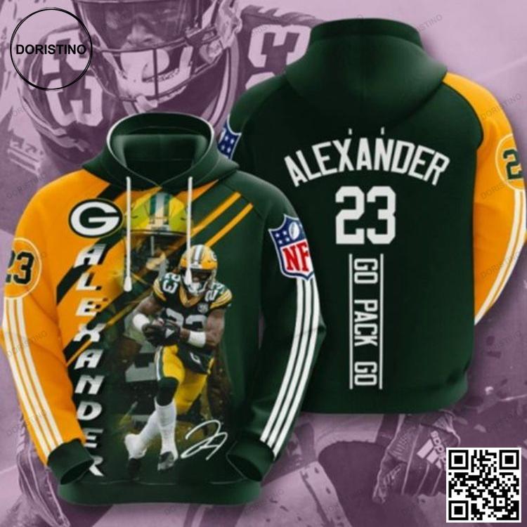 Alexander 23 Go Pack Go All Over Print Hoodie Alexander 23 Go Pack Go All Over Print Hoodie