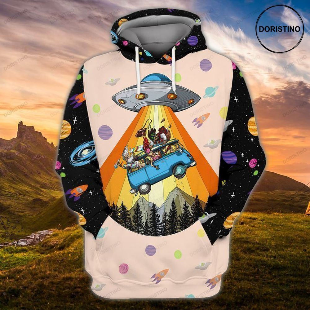 Alien Hippie All Over Print Hoodie Alien Hippie All Over Print Hoodie