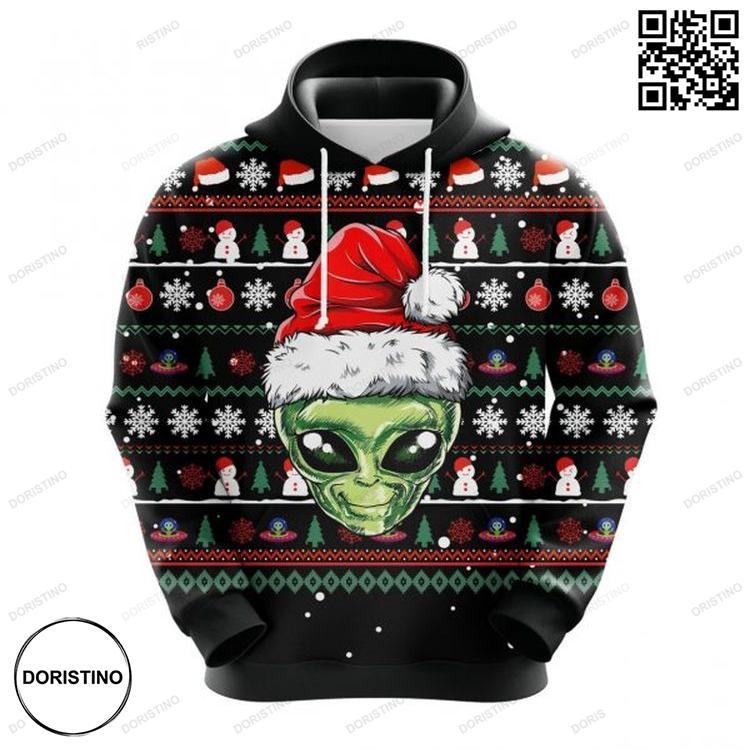 Alien Santa Christmas Cute Noel Mc Ugly 3D Hoodie Alien Santa Christmas Cute Noel Mc Ugly 3D Hoodie