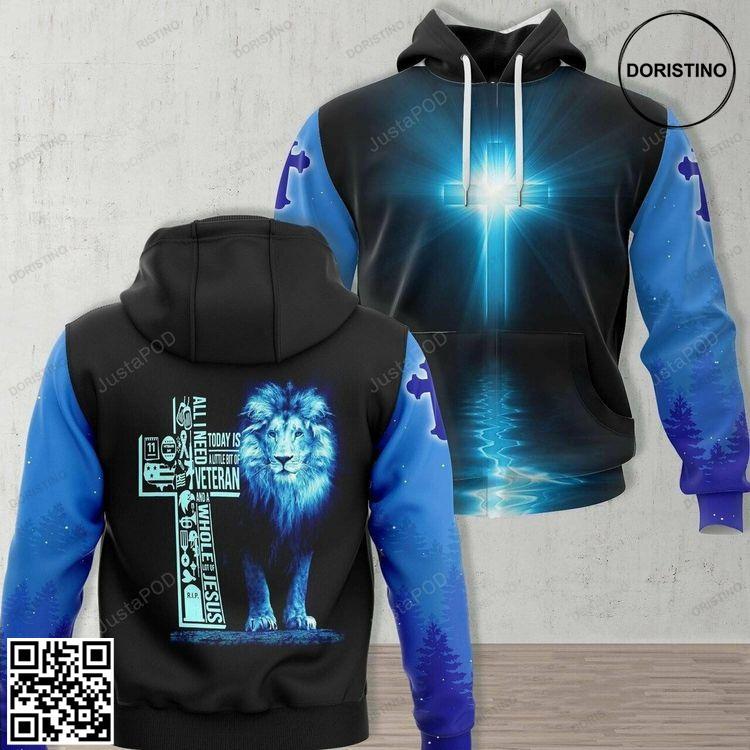 All I Need Today Is Veteran And Jesus Lion Limited Edition 3D Hoodie All I Need Today Is Veteran And Jesus Lion Limited Edition 3D Hoodie