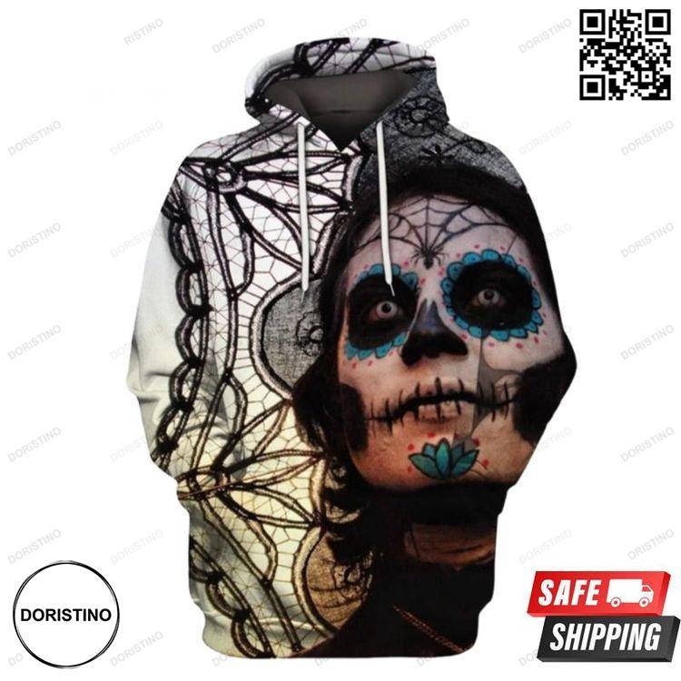 Amazing All Over Sugar Skull Women 3D Hoodie Amazing All Over Sugar Skull Women 3D Hoodie