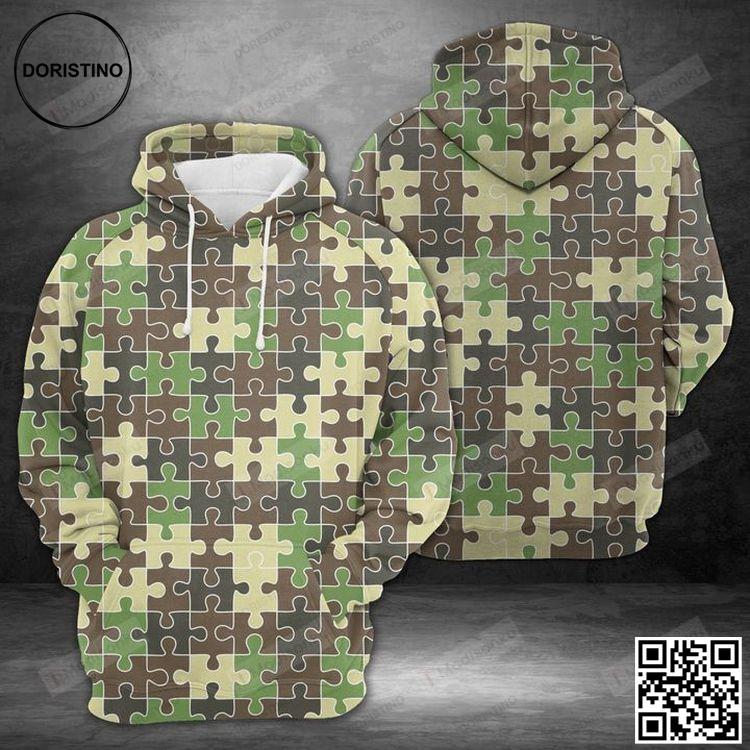 Amazing Camouflage Puzzle 3d All Over Print Hoodie Amazing Camouflage Puzzle 3d All Over Print Hoodie
