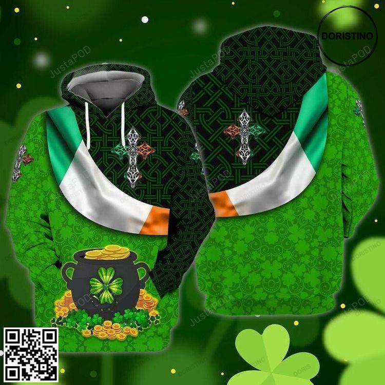 Amazing Irish Shamrock Gold St Patrick 3d All Print All Over Print Hoodie Amazing Irish Shamrock Gold St Patrick 3d All Print All Over Print Hoodie