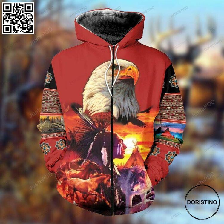 Amazing Native American 3d All Print All Over Print Hoodie Amazing Native American 3d All Print All Over Print Hoodie