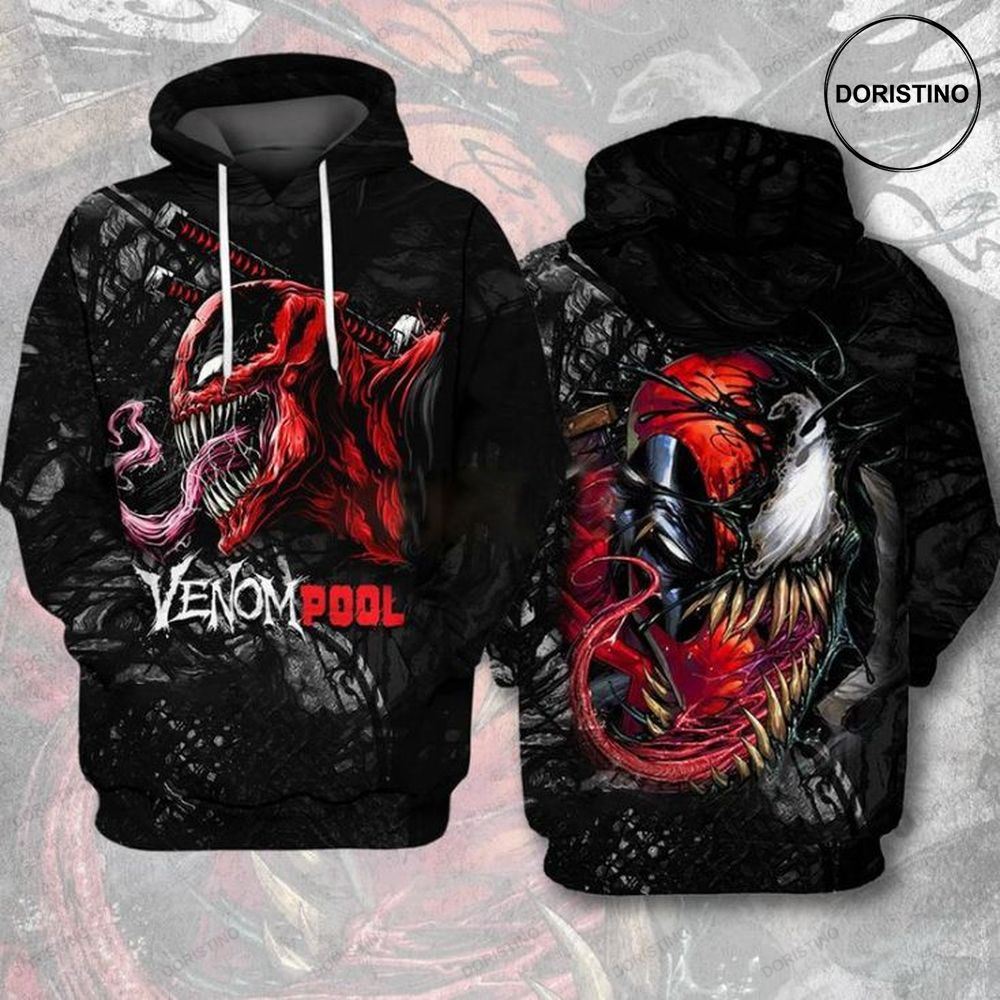 Amazing Venom Deadpool Marvel Awesome 3D Hoodie Amazing Venom Deadpool Marvel Awesome 3D Hoodie