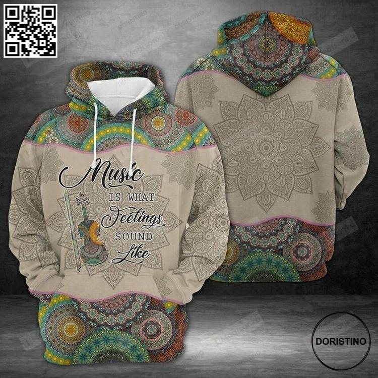Amazing Violin Mandala 3d Awesome 3D Hoodie Amazing Violin Mandala 3d Awesome 3D Hoodie