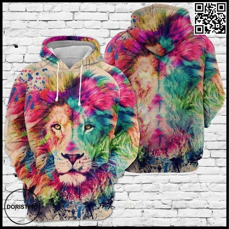 Amazing Watercolor Lion For Unisex 3d All Over Print Hoodie Amazing Watercolor Lion For Unisex 3d All Over Print Hoodie
