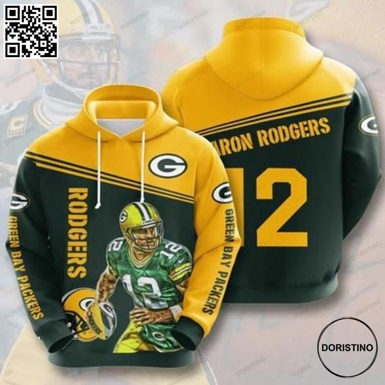 Sports Team Aaron Rodgers Green Bay Packers Limited Edition 3D Hoodie Sports Team Aaron Rodgers Green Bay Packers Limited Edition 3D Hoodie