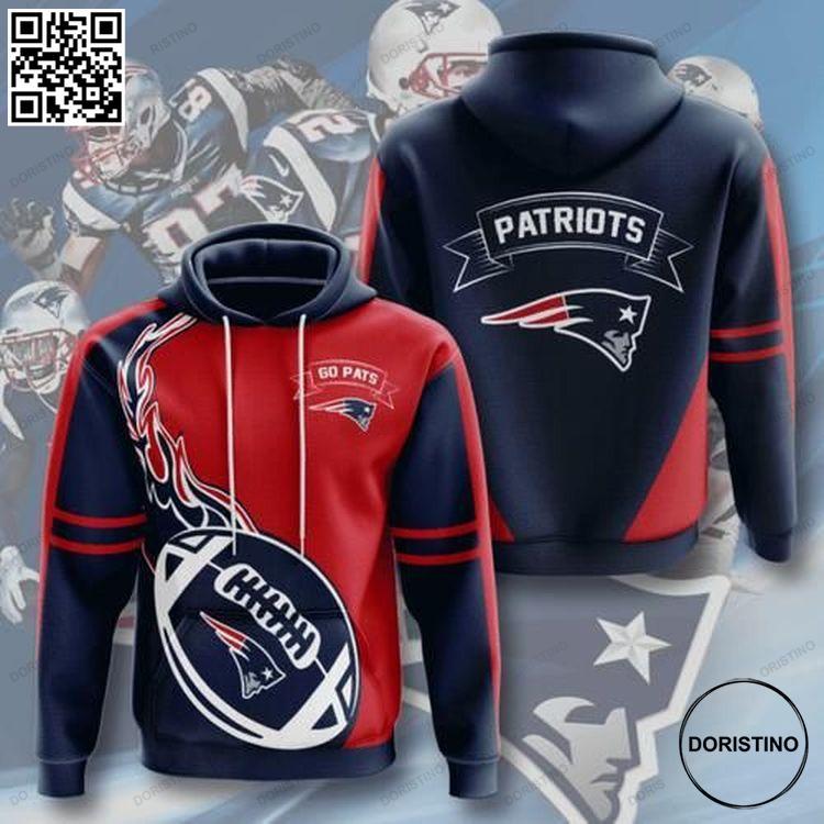 Sports Team Nfl New England Patriots 3D Hoodie Sports Team Nfl New England Patriots 3D Hoodie
