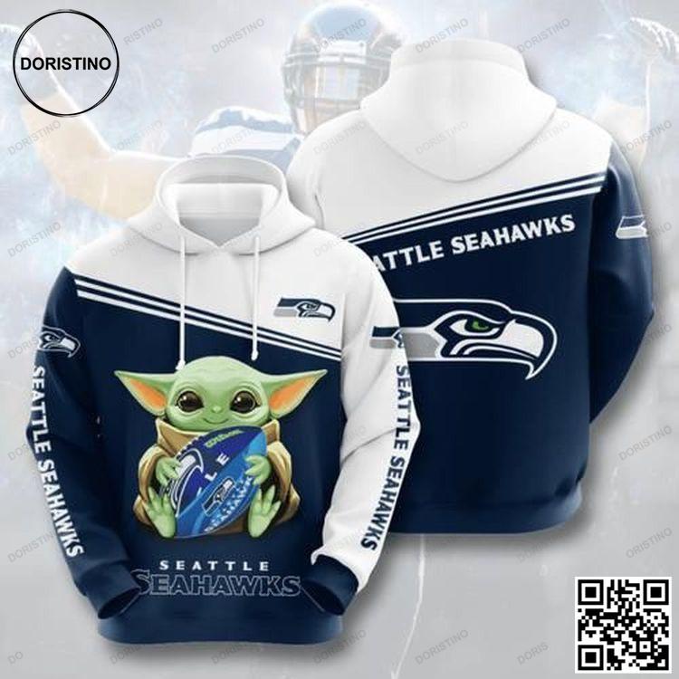 Baby Yoda Nfl Seattle Seahawks All Over Print Hoodie Baby Yoda Nfl Seattle Seahawks All Over Print Hoodie