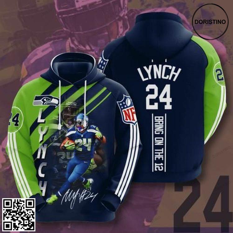 Lynch 24 Nfl Seattle Seahawks 3D Hoodie Lynch 24 Nfl Seattle Seahawks 3D Hoodie