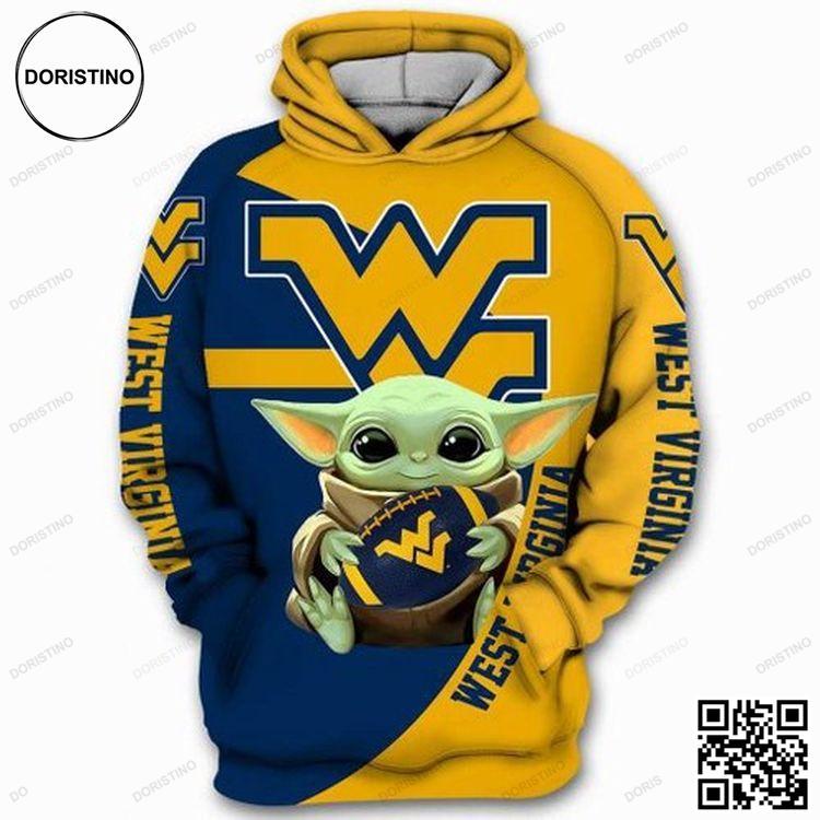 West Virginia Mountaineers Ncaa Baby Yoda Star Wars Awesome 3D Hoodie West Virginia Mountaineers Ncaa Baby Yoda Star Wars Awesome 3D Hoodie