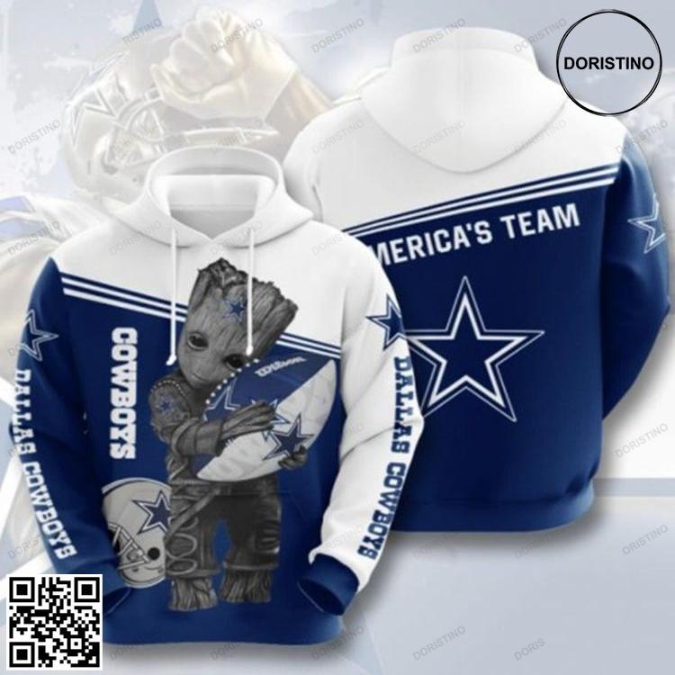 Groot Team Dallas Cowboys Sport Awesome 3D Hoodie Groot Team Dallas Cowboys Sport Awesome 3D Hoodie