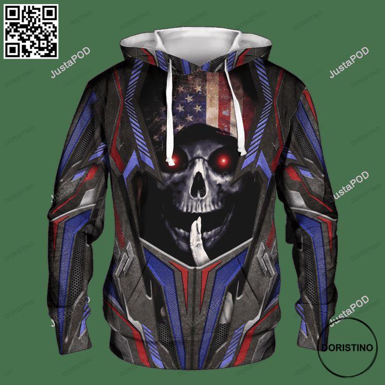 America Skull Hell 3D Limited Edition Hoodie America Skull Hell 3D Limited Edition Hoodie