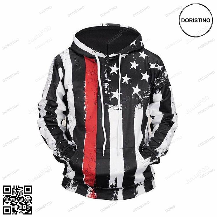 American Flag Black White And Red 3d All Over Print Hoodie American Flag Black White And Red 3d All Over Print Hoodie