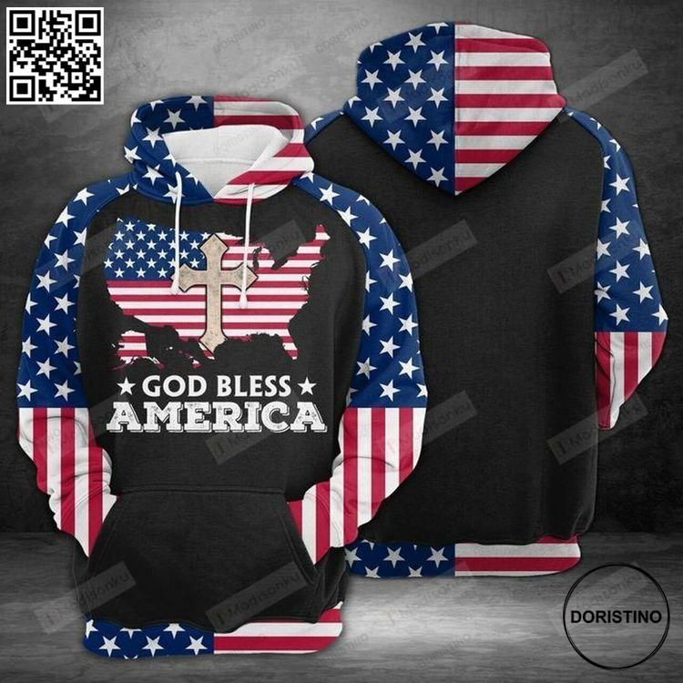 American Flag God Bless America 3D Hoodie American Flag God Bless America 3D Hoodie