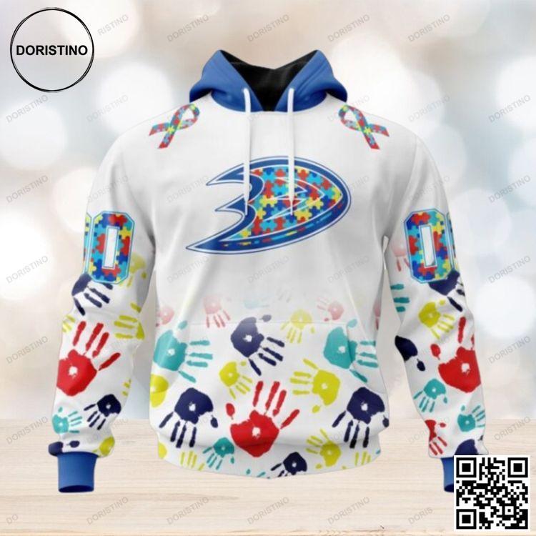 Anaheim Ducks Special Autism Awareness Design Edition 3D Hoodie Anaheim Ducks Special Autism Awareness Design Edition 3D Hoodie