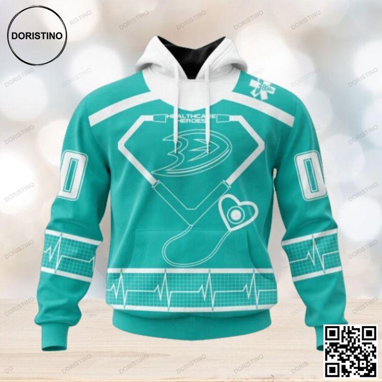 Anaheim Ducks Special Design Honoring Healthcare Heroes 3D Hoodie Anaheim Ducks Special Design Honoring Healthcare Heroes 3D Hoodie