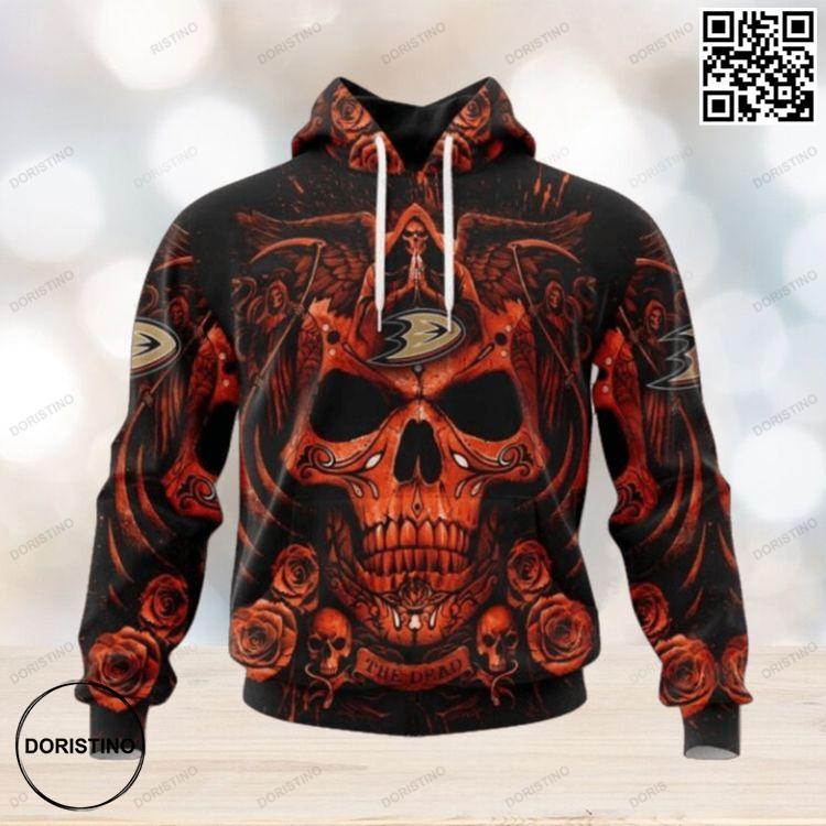 Anaheim Ducks Special Design With Skull Art Awesome 3D Hoodie Anaheim Ducks Special Design With Skull Art Awesome 3D Hoodie