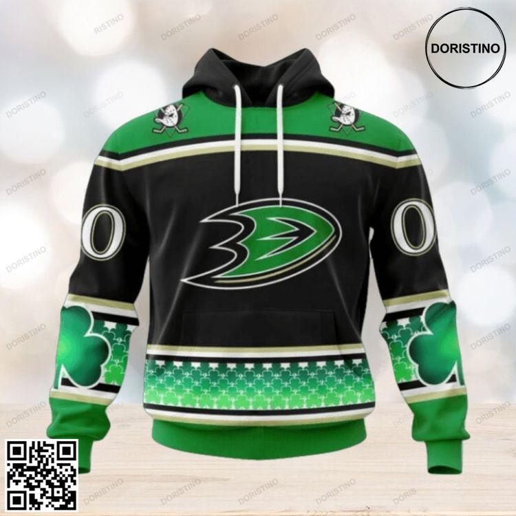 Anaheim Ducks Kits Hockey Celebrate St Patricks Day 3D Hoodie Anaheim Ducks Kits Hockey Celebrate St Patricks Day 3D Hoodie