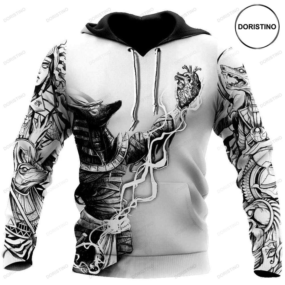 Ancient Egypt Anubis And Heart Awesome 3D Hoodie Ancient Egypt Anubis And Heart Awesome 3D Hoodie