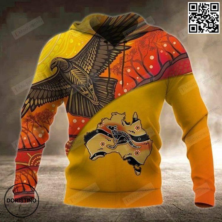 Ancient Pattern Maori Red Yellow 3D Hoodie Ancient Pattern Maori Red Yellow 3D Hoodie
