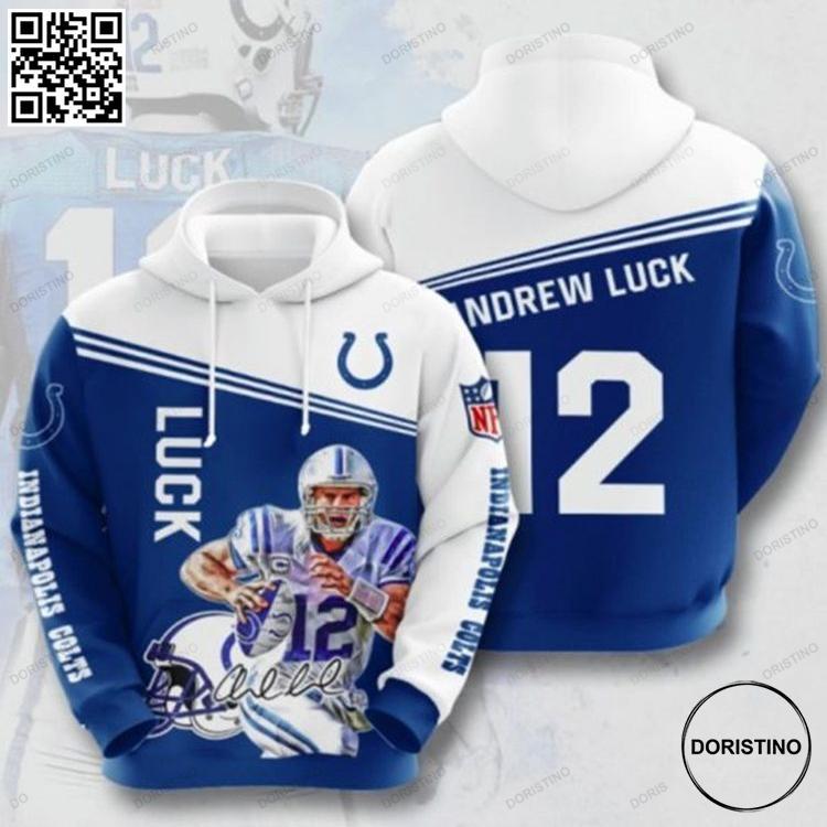 Andrew Luck 12 Awesome 3D Hoodie Andrew Luck 12 Awesome 3D Hoodie