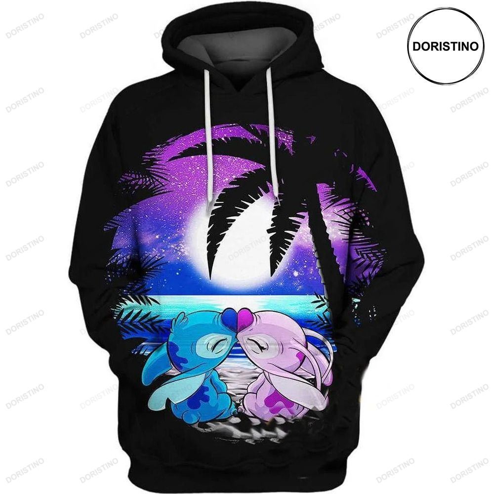 Angel And Stitch Awesome 3D Hoodie Angel And Stitch Awesome 3D Hoodie