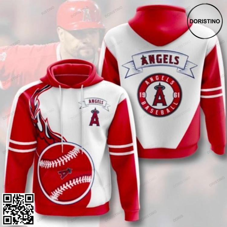 Angels Baseball Red Limited Edition 3D Hoodie Angels Baseball Red Limited Edition 3D Hoodie