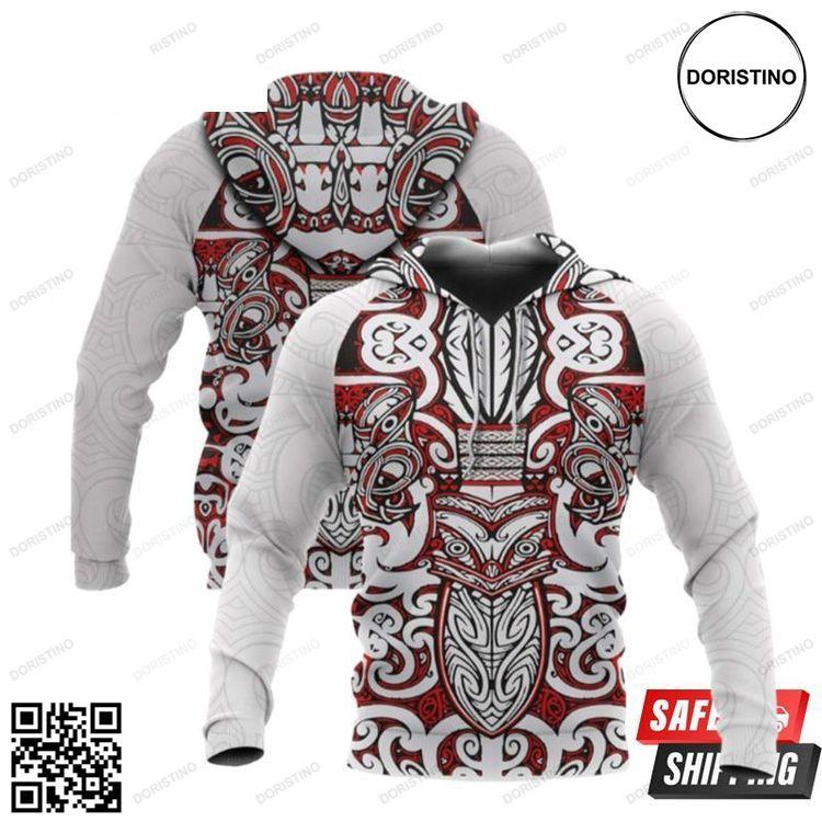 Aotearoa Maori Moko White Theme All Over Print Hoodie Aotearoa Maori Moko White Theme All Over Print Hoodie