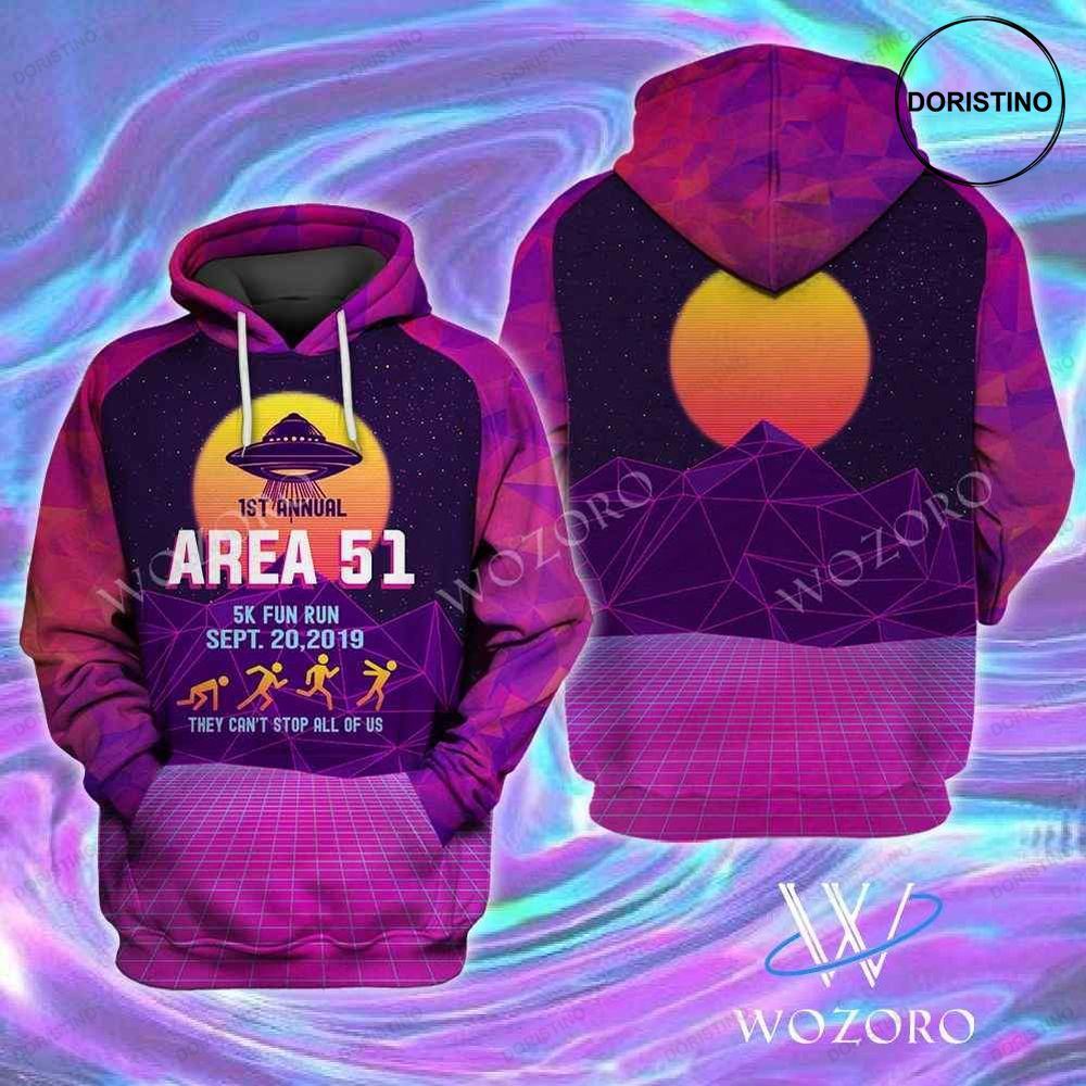Area 51 Fun Run Alien Awesome 3D Hoodie Area 51 Fun Run Alien Awesome 3D Hoodie