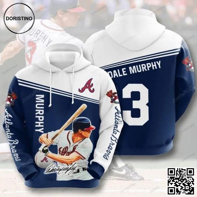 Atlanta Braves Dale Murphy 3d All Over Print Hoodie Atlanta Braves Dale Murphy 3d All Over Print Hoodie