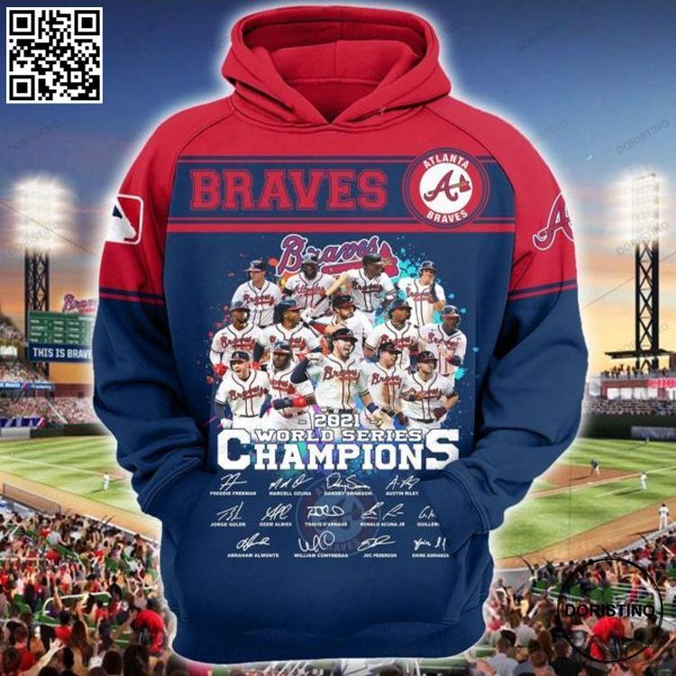 Atlanta Braves World Series 2021 Champions All Over Print Hoodie Atlanta Braves World Series 2021 Champions All Over Print Hoodie