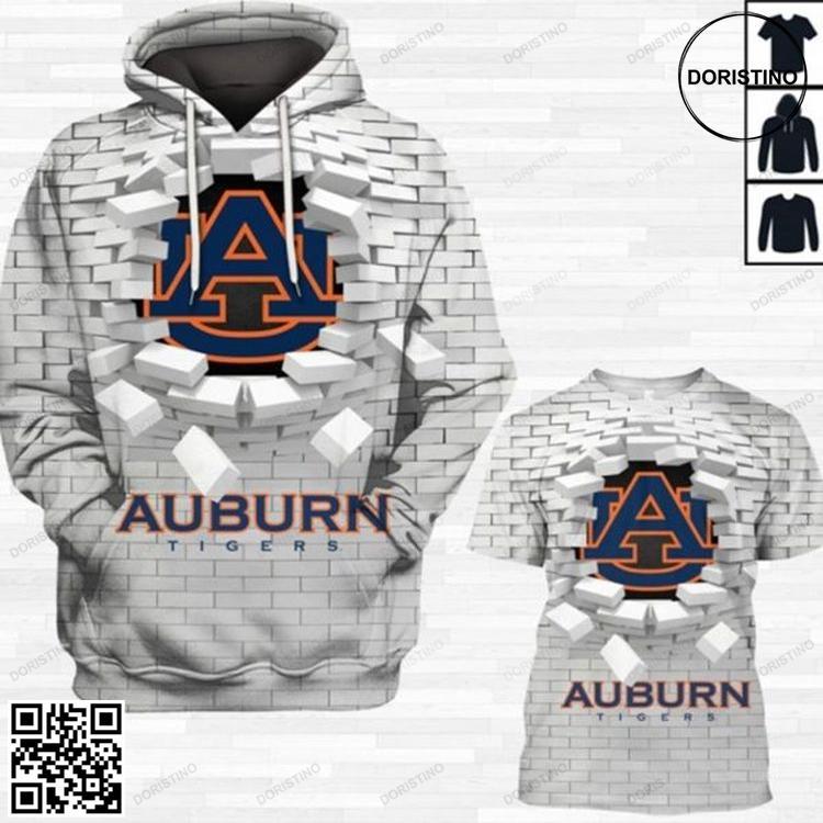 Auburn Tigers Football Brick All Over Print Hoodie Auburn Tigers Football Brick All Over Print Hoodie