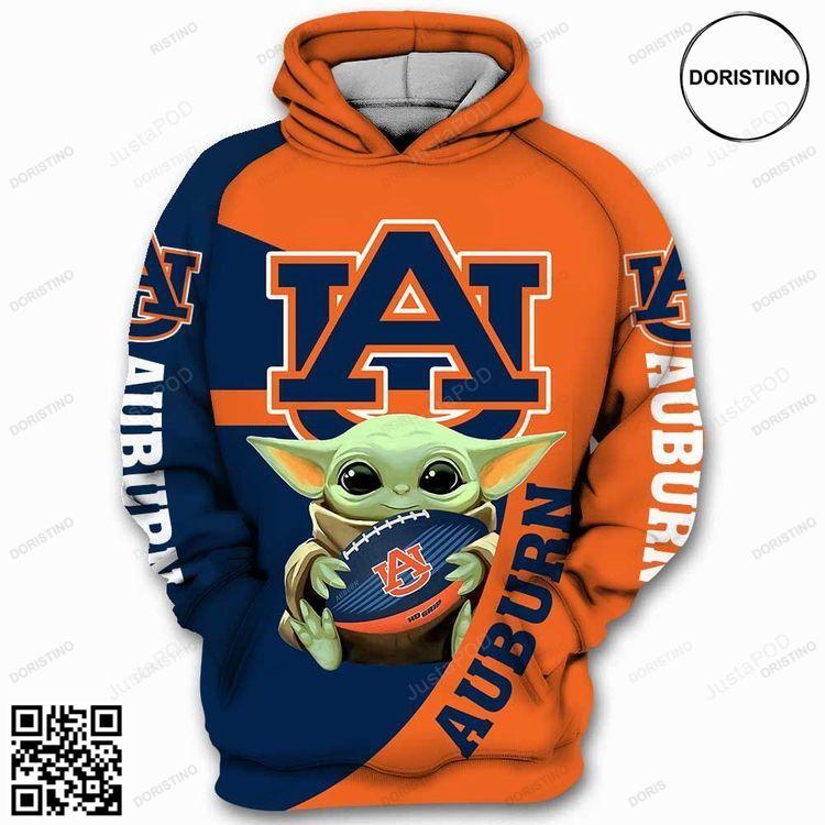 Auburn Tigers Ncaa Baby Yoda Star Wars All Over Print Hoodie Auburn Tigers Ncaa Baby Yoda Star Wars All Over Print Hoodie