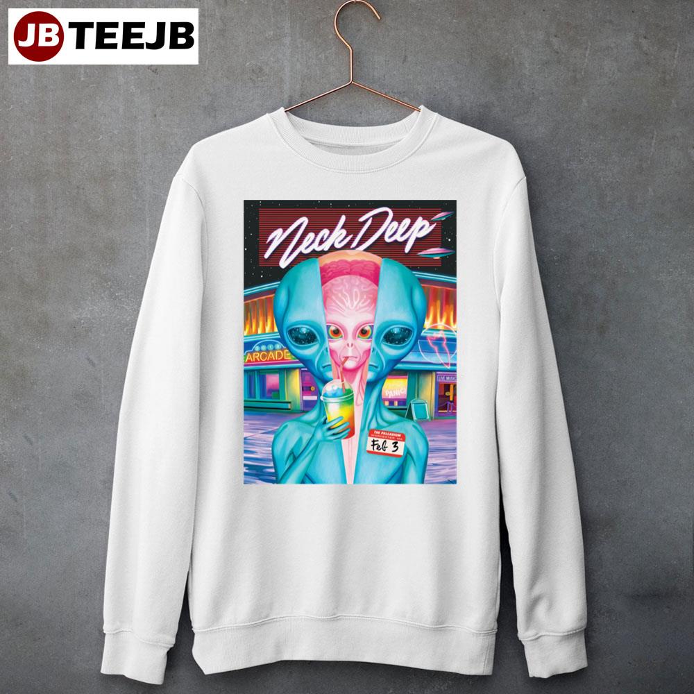 Alien Drink Neck Deep Unisex Sweatshirt Awesome Tshirt Alien Drink Neck Deep Unisex Sweatshirt Awesome Tshirt