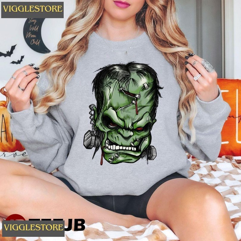 Angry Face Frankenstein Halloween Unisex T-shirt Angry Face Frankenstein Halloween Unisex T-shirt