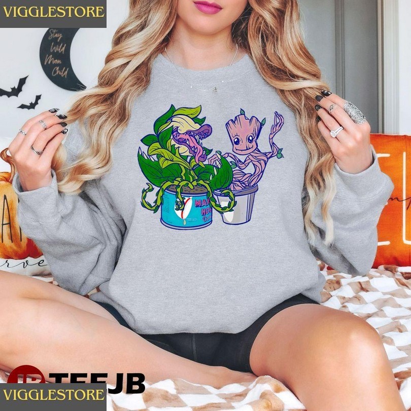 Audrey And Groot Little Shop Of Horrors Halloween Unisex T-shirt Limited Shirt